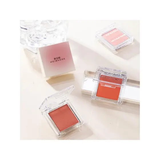 MEIBAOGE Blush Monocromático Alto Brilho Reparador Blush Roxo Blush Azul Pêssego Fosco Natural Leite Damasco Blush