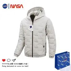 NASA Co-Branded Down Jaqueta Acolchoada Masculina Inverno Na Moda Jaqueta de Pão Engrossada Jaqueta Acolchoada Masculina