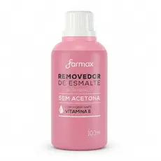 Removedor de Esmalte Sem Acetona Adeus Unhas Ressecadas Remove Esmalte Hidrata Ao Mesmo Tempo Farmax 100ml