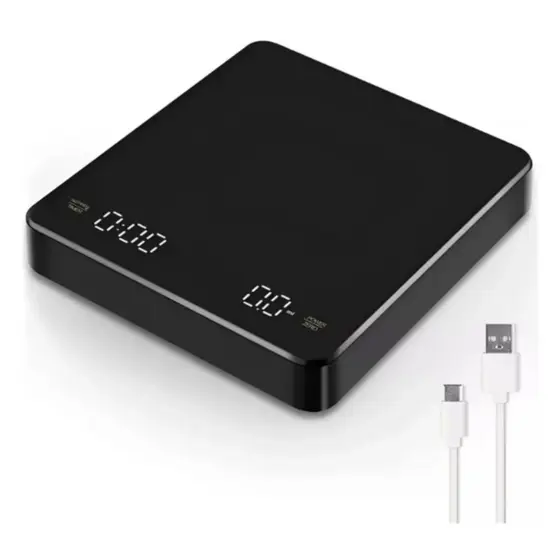Balança Digital Barista Café Cronometro Bateria Usb 3kg/0.1g