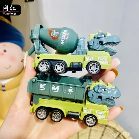 Carro de puxar para trás criativo com tema de dinossauro, chaveiro educativo para alívio do estresse, pingente de mochil