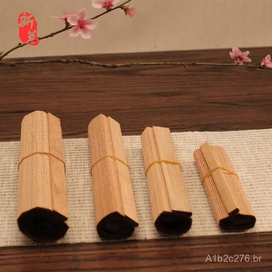 Acessórios para cerimônia do chá em bambu natural, base para chávenas, tapete de bambu para chá, conjunto de chá, cerimô