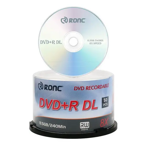 Fabricante de discos DVD+R DL por atacado, 8 velocidades, 8,5GB, dupla camada, embalados em barril com 50 unidades, disc
