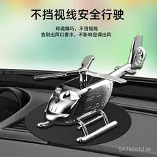 Novo aromatizador de ar criativo para carro no atacado, ornamento de helicóptero rotativo movido a energia solar em meta
