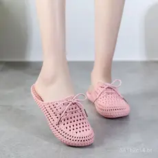 Calçado de verão para atividades ao ar livre, moda estudantil, estilo coreano, tamancos com cadarço, respiráveis, chinel
