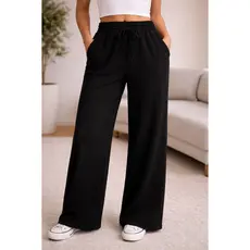 Calça Pantalona Feminina Tecido texturado Calça Feminino Cintura Alta Pantalona Elegante e versátil