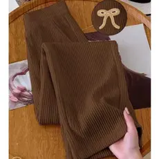 Calça Feminina Pantalona Cintura Alta com Cordão Falso Tecido Anarruga Importado Elegante Casual