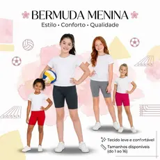 BERMUDA ESCOLA DIA A DIA EXERCÍCIO CICLISTA INFANTIL/JUVENIL MENINA