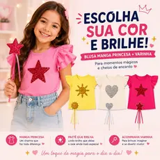 KIT 3 PEÇAS BLUSAS COM VARINHA COMBINANDO MENINA VERÃO MODA INFANTIL