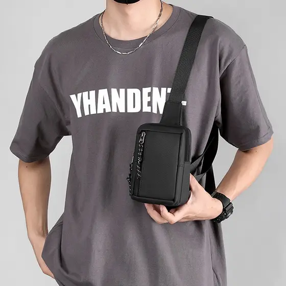 Mochila De Peito Tipo Estilingue Com Nylon À Prova D'água De Grande Capacidade Para Treino Esportivo , Viagens , Caminha