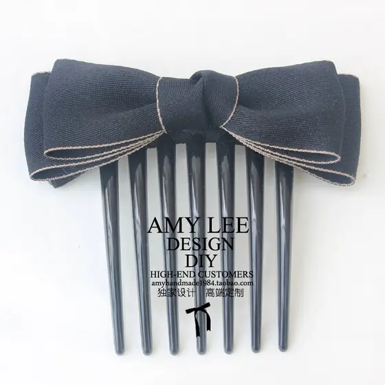 Venda quente coreano grampo de cabelo acessórios para o cabelo simples Retro artesanal arco grampo de cabelo preto sete
