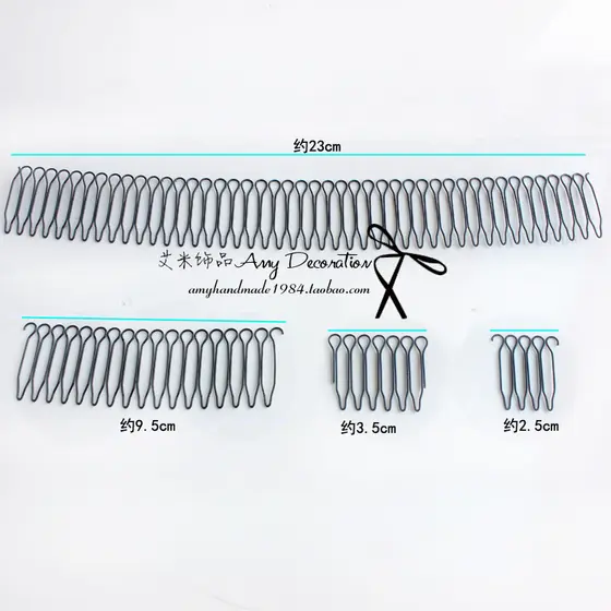 Venda quente novo estilo simples preto Metal franja pente de cabelo inserção pente invisível garfo de cabelo dente fino