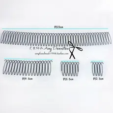 Venda quente novo estilo simples preto Metal franja pente de cabelo inserção pente invisível garfo de cabelo dente fino