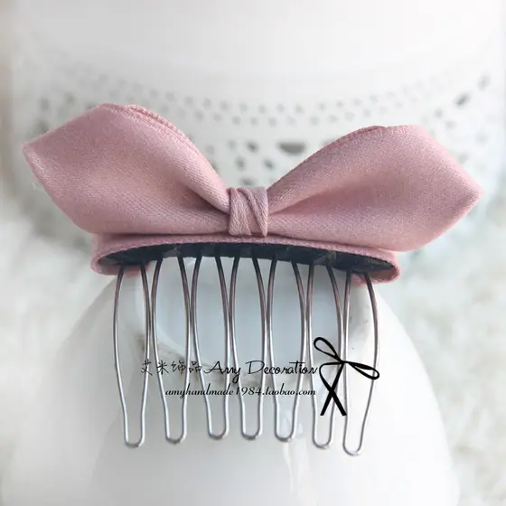 Orelhas de coelho feitas à mão acessórios para o cabelo bonito não franja pente de cabelo inserção pente de dente de Met