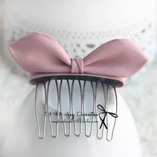 Orelhas de coelho feitas à mão acessórios para o cabelo bonito não franja pente de cabelo inserção pente de dente de Met