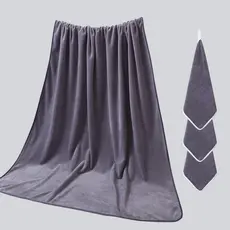 1 toalha de banho + 3 conjunto de toalhas quadradas toalha de praia absorvente microfibra adulto de secagem rápida fabri