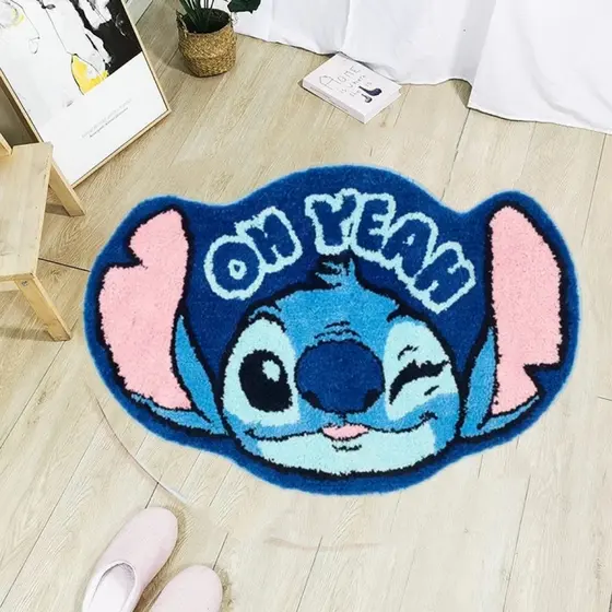 Em forma especial dos desenhos animados imitação de caxemira tapete inverno quente pelúcia inverno seco pé tapete porta