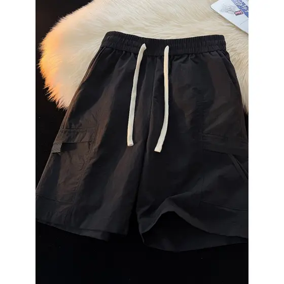 Moda Casual Street Wear shorts masculino 2025 novo estilo americano macacão de secagem rápida shorts verão solto All-Mat