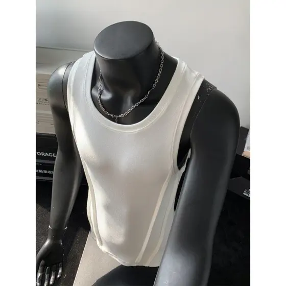 Colete com rosca pesada masculino verão fino ajuste esportes Fitness sem mangas camiseta colete de basquete americano mo