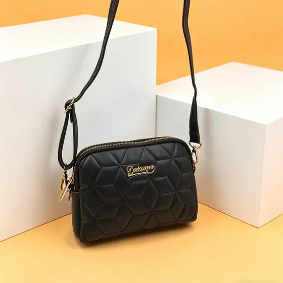Bolsa mensageiro feminina novo estilo All-Match ombro pequena bolsa dupla camada mensageiro do telefone móvel pequeno sa