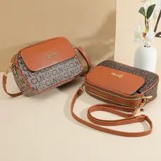Bolsa feminina 2026 novo estilo bolsa mensageiro All-Match impresso meia-idade idosos bolsa de moedas do telefone móvel