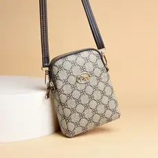Novo estilo de verão bolsa mensageiro bolsa de moedas do telefone móvel impressão All-Match bolsa de ombro duplo zíper t