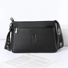 Nova bolsa feminina bolsa mensageiro moda All-Match mãe de meia-idade bolsa de ombro couro macio grande-boné