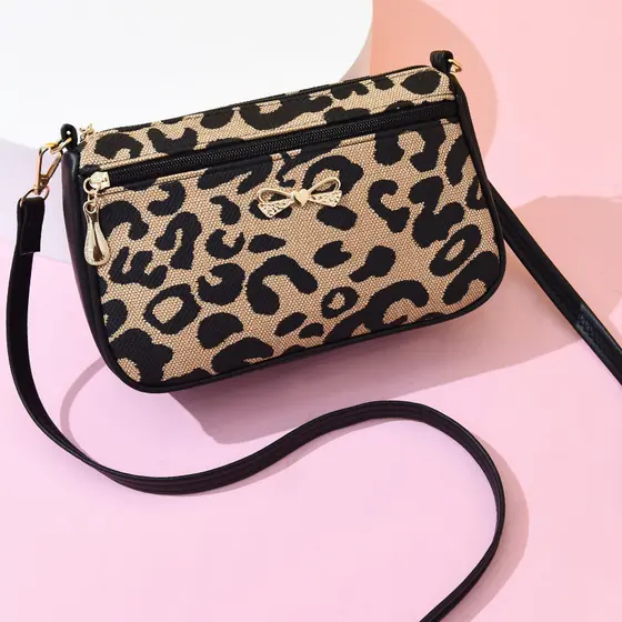Bolsa feminina 2026 novo estilo All-Match mãe mensageiro saco de meia-idade bolsa de moedas do telefone móvel impresso d