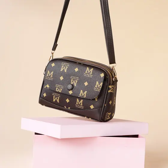 Bolsa de telefone móvel feminina mensageiro de meia-idade idosos novo estilo mãe pequena bolsa de ombro moda Multi-camad