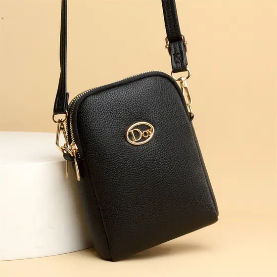 Bolsa mensageiro feminina novo estilo All-Match Mini bolsa pequena estilo Vertical de um ombro telefone móvel de meia-id