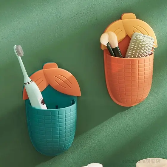 Prateleira de banheiro sem perfuração, prateleira de parede para pente de parede, caixa de armazenamento, lavatório, pas