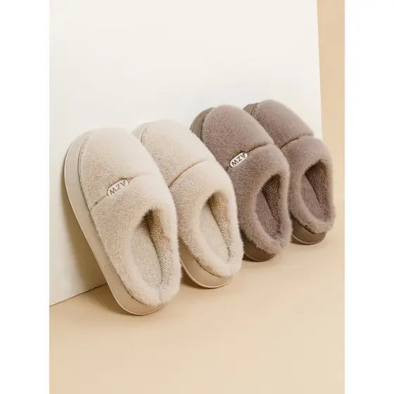 Chinelos de algodão compre um e ganhe um grátis 2025 novo estilo outono inverno chinelos de algodão femininos chinelos d