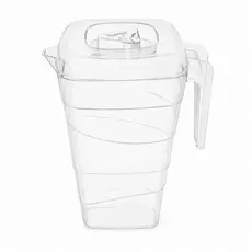Jarra 2 Litros Suco Água Multiuso Plástico Graduada Transparente Com Tampa