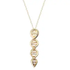 Colar de Molécula de DNA de Designer Novo da Qiming para Mulheres, Pingente Espiral Molecular, Joias de Comércio Exterio