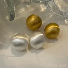 Brincos de bola redonda fosca escovada em prata 925 para mulheres, estilo Hong Kong, retro minimalista, brincos de metal