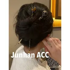 Presilha de cabelo em acetato com estampa de leopardo, estilo coreano, doce e elegante, para penteados femininos.