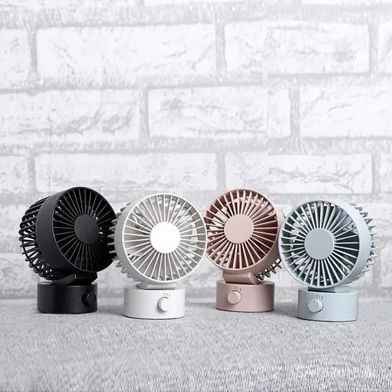 Mini ventilador USB silencioso estilo Muji para mesas de escritório e dormitórios de estudantes, ventilador elétrico de