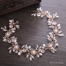 2018 Novo Acessório de Cabelo de Cristal em Ouro Rosado, Tiara de Flores para Noivas, Acessórios para Vestido de Noiva,