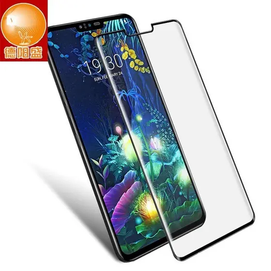 Adequado para o celular LG V50 ThinQ 5G com tela curva completa, película de vidro temperado 3D resistente a arranhões.