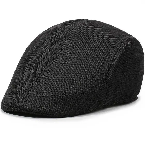 Novo boné de linho estilo duckbill para primavera e verão para homens idosos, boina masculina para primavera e verão, ch