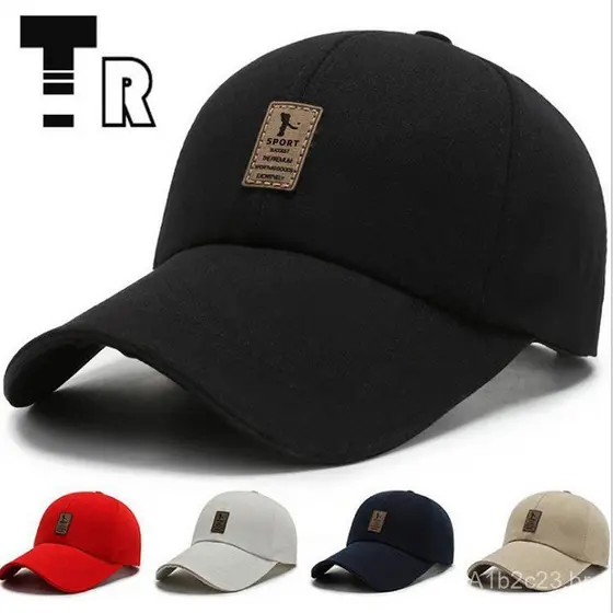 Boné de beisebol estilo coreano para homens, boné de bico de pato quente para outono e inverno, chapéu de proteção solar