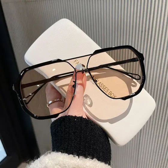 Óculos de Sol Oversized para Mulheres, Óculos de Sol de Moda em Peça Única para Homens, Óculos Punk UV400, Óculos Femini