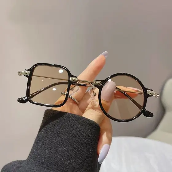 Óculos de Sol Quadrados e Redondos Anti-UV, Novos Óculos de Sol para Mulheres e Homens, Estilo Punk, Óculos de Sol Femin