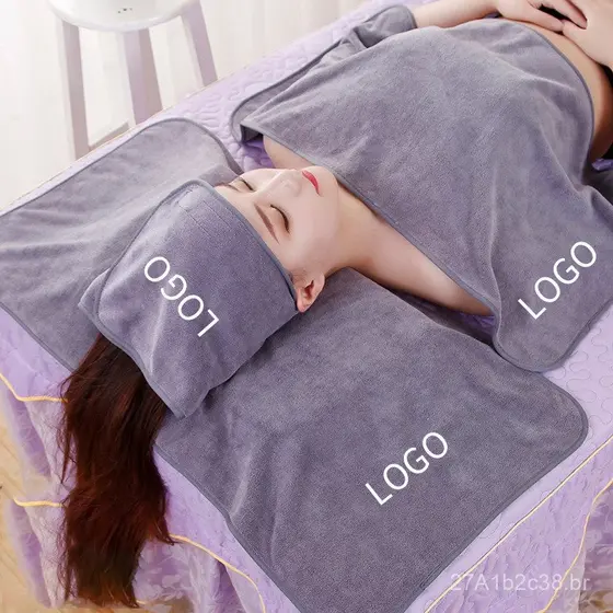 Conjunto de toalhas para salão de beleza com material de alta fibra, conjunto de toalhas para salão de beleza, faixa de