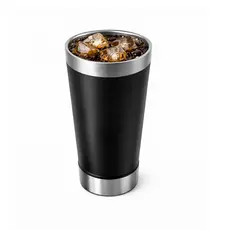 Copo Térmico Cerveja Chopp Inox Com Tampa E Abridor de Garrafa 473ml