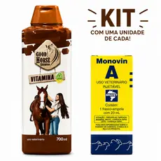 Kit Monovin A Original 20ml Para Cavalos + Shampoo Good Horse 700ml