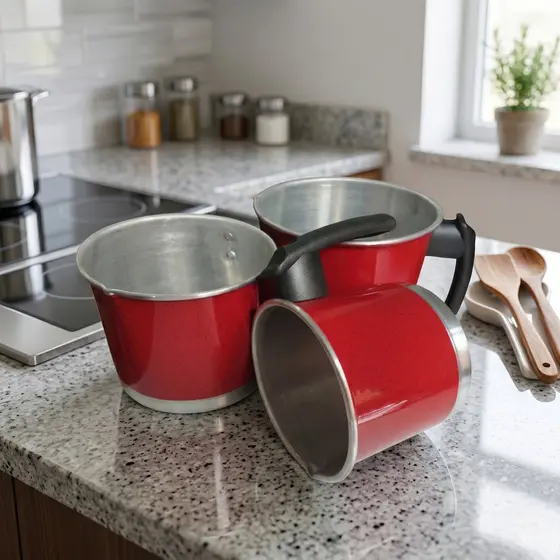 Jogo 3 Canecões Alumínio 12 14 16cm Resistente Cozinha - Kit Com 3 Peças