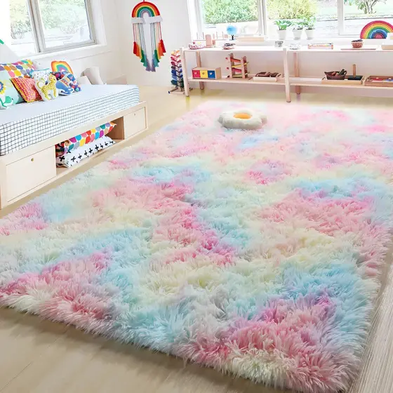 Tapete Felpudo De Poliéster Tie-dye Para Sala Ou Quarto, 1.5m X 2m 2 M 1.5 M