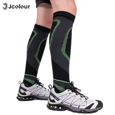 Kit 3 Pares Meias de Compressão Cano Alto Jcolour Coloridas, Meias Esportivas para Circulação