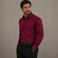 Camisa Social Microfibra Confort Uniforme Manga Longa Trabalho Masculina Comprida Não Amassa Lisa Elegante Botão